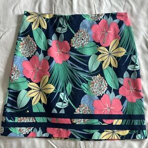 Cotton floral print skirt